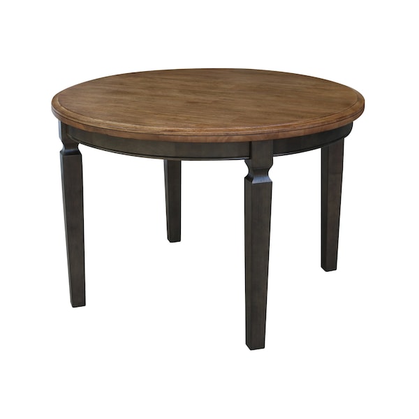 International Concepts Round 44 inx 44 in Round Top Dining Table, Hickory/Washed Coal, 44 in W, 44 in L, 30 in H, Wood T45-144R-30 - main